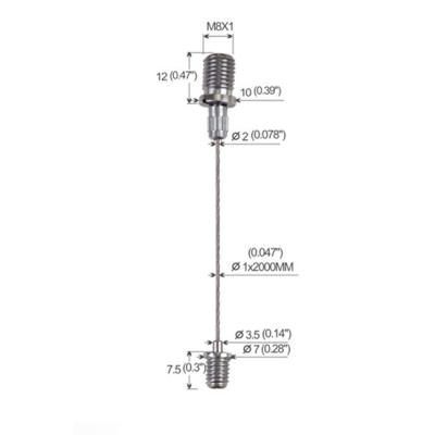 China O sistema de suspensão Chrome do cabo ajustável da luz de painel da segurança chapeou YW86001 à venda