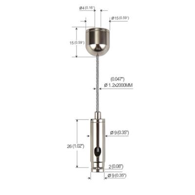 China verschobene 1.2mm verkabeln Beleuchtungssystem-Nickel überzogen Messing-YW86006 zu verkaufen