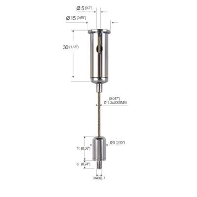 China M4 Schraube Chrome überzog Messingdrahtseil-Anzeigesystem justierbares YW86008 zu verkaufen