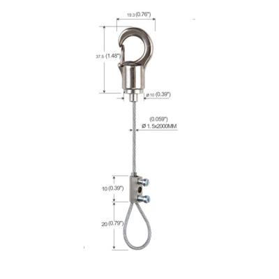 China Decke Signage-hängende System-Beleuchtungskörper mit Haken-Befestiger YW86018 zu verkaufen