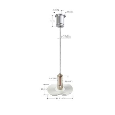 Chine Câble en laiton Kit With Adjustable Gripper YW86337 de suspension de fil de Pated de nickel à vendre