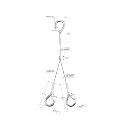 China Keine justierbares Kabel führten Instrumententafel-Leuchte Suspendierung Kit With Three Hooks YW86362 zu verkaufen