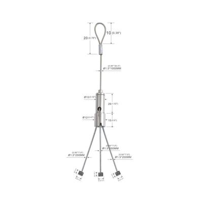 China Justierbarer Greifer geführte Instrumententafel-Leuchte Suspendierung Kit With Three Stopper Legs YW86363 zu verkaufen