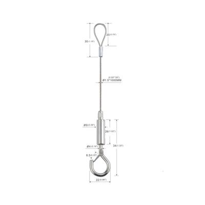 Chine LED allumant la suspension Kit With One Loop And de fil un crochet YW86361 à vendre