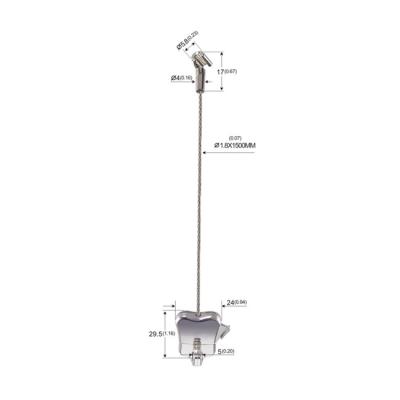 China Cobra Hook Hanging Cable Kits For Supermarket Shelf 24*29.5mm YW86487 for sale