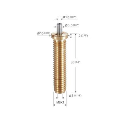 China De kabeltangen van messings Materiële vliegtuigen met Lange Schroef die 10x36mm YW86413 passen Te koop