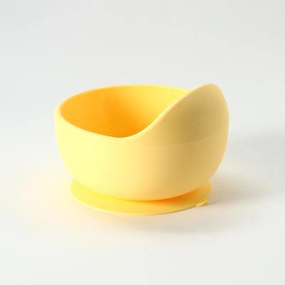 China Eco-friendly Heat Resistant Anti-scald Baby Food Grade Silicone Bowl Suction Dishwasher Safe for sale