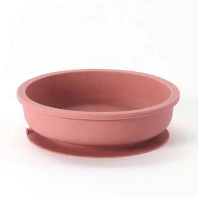 China At Home 2020 Hot Selling Custom Color BPA Free Silicone Baby Feeding Bowl With Strong Suction Silicone Bowl for sale