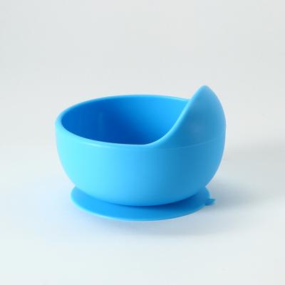 China Custom Logo And Shape Silicone Baby Feeding Bowl With Spoon Set Suction Bowl High Quality Silicone for sale