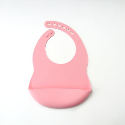 China 2 Button Minimalist High Quality Custom Logo And Color Plain BPA Free Baby Bib Set for sale