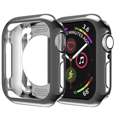 China Transparent And Colorful Luxury Popular Tpu Luxury Hollow Watch Case 42mm 38mm 44mm 45mm 41mm 40mm Case For Apple Watch for sale