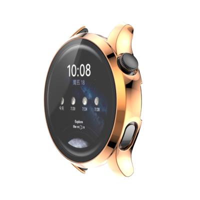 China Luxury popular durable watch case for HUAWEI watch3 electroplating PC spoiled film full cover watch case for sale