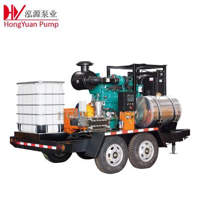 China Critical Cleaning / 20K No Residue ~40K PSI 80L/M Trailer Mounted High Pressure Cleaning Machine for sale