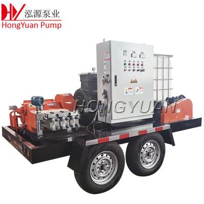 China Critical Cleaning / Residue Free 40000psi Trailer Mounted Ultra High Pressure Hydraulic Water Blasting Device for sale