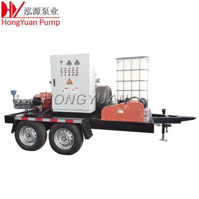 China Critical Cleaning / Residue Free High Pressure Trailer Mounted Water Blasting Device for sale