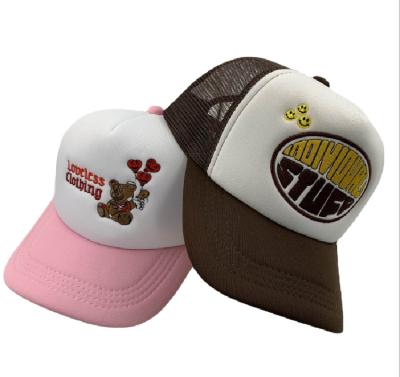 China JOINT Hot Sale White Foam Kids Trucker Hats Custom Kids Hats With Your Own Logo for sale