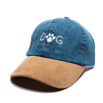 China JOINT Embroidery Dog Baseball Denim Hat Summer Sports Hats For Men for sale