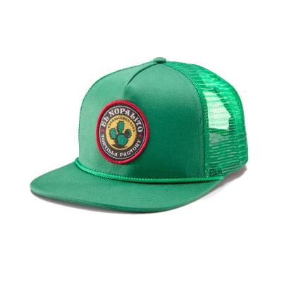 China Custom Summer Cotton Green Mens Hat Rope Trucker Hat Embroidery COMMON for sale