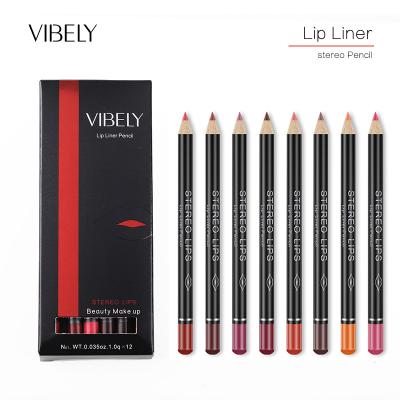 China Best Selling Private Label Waterproof Lip Liner Pencil OEM Waterproof Cosmetic Lip Liner for sale