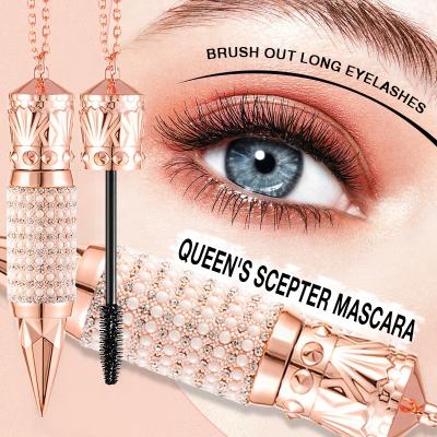 China Vegan 4D Fiber Curling Lengthening Mascara Thickening Unique Queen Design Scepter Water Resistant Eyelash Mascara for sale