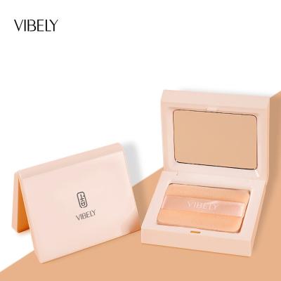 China 2 Pore Oil-control Silky Waterproof Concealer Colors Hidden Natural Pressed Powder Whitening for sale