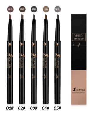 China Waterproof Maquillaje 2 in 1 Natural Double Headed Waterproof Vegan Eyebrow Flat Eyebrow Pencil for sale