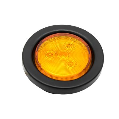 China High brightness 12v amber 24v 10-30v super bright 4 led rubber side lights for universal truck for sale