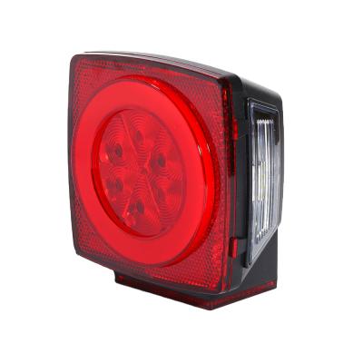 China High Brightness 12V Universal Combination Led Trailer Rear Brake Light Square Trailer LED Tail Light for sale