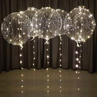 China Transparent TPU LED Light Balloons Night Bubble Balloons with String Lights for Party Birthday Wedding Festival Decorations for sale