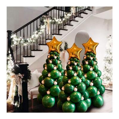 China 5/12/18 Inch Factory Direct Sales Green Christmas Balloon Party Deco Set Forest Series Christmas Tree Set Party Decoration for sale