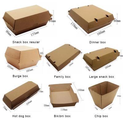 China 2021 new hotsale hamburger corrugated box recyclable for sale