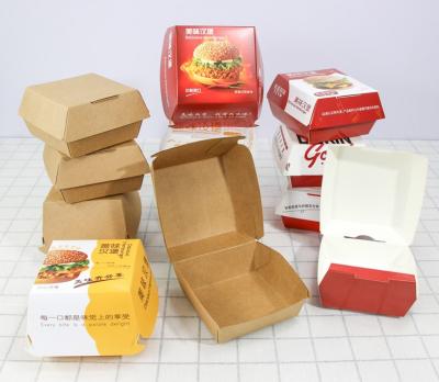 中国 Disposable Disposable Hamburger Takeout Box Fry Hot Dog Hamburger Food Packaging Box Degradable Corrugated Cardbord 販売のため