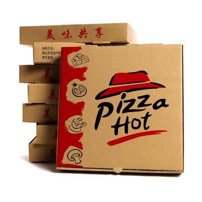 China Recycled Materials 2021 Popular Kraft Paper Corrugated Paper Pizza Box for sale