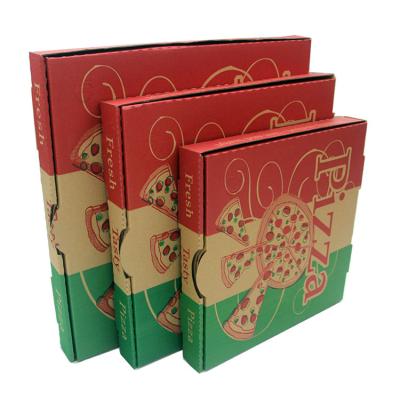 China Recycled Materials Food Grade Pizza Box Custom Printed Para de caja pizza design cardboard box pizza for sale