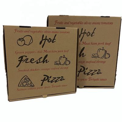 China Wholesale Disposable Pizza Box Disposable Fast Food Packaging Custom Printed Paper Pizza Boxes for sale