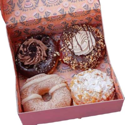 China Bakery Donuts Biodegradable Custom Printing Take Out Paper Boxes for sale