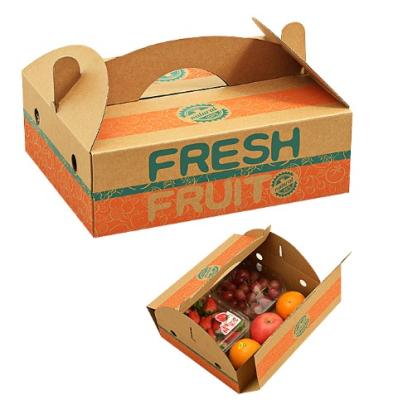 China Fruits And Vegetables Fruit Corrugated Packaging Box Customized High End Corrugated Cartons Fruit And Vegetable Fruit Box for sale