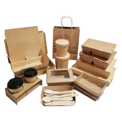 China Materials factory price recycled biodegradable salad box and food paper takewaay paper boxes for sale