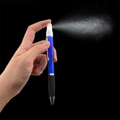 China Eco-Friendly Tip Pen Brand Promotion Fashion New Style Empty Tip Pen Portable Travel Perfume Bottle Hand Sanitizer 3ml Plastic Spray Ballpoint Pen for sale