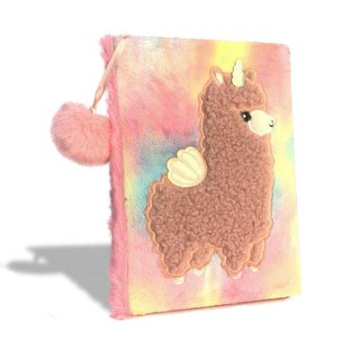 China Cute Exercise Stationery Fur Canvas Cover Diary A5 Eco-friendly Japanese Paper Notebook For Gift Girl Diary Planner Notebook Manual for sale