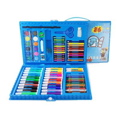 China Amazon Promotion Hot Sale Toddlers Elephant Non-Toxic Crayons Drawing Kids Learning Plastic Wax Crayon For Kids 86 Color for sale