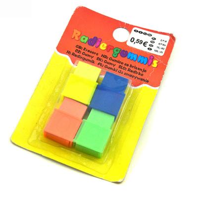 China 3D Assembly/Eco-friendly/Cute/Novelty/Manual/Fancy/Promotional/Custom Design Multi Color Fun Toy Radiergummis Joint Stamp Customized Shaped Pencil Eraser Set with blister card packaging for sale