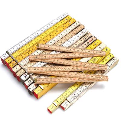 China 100% Eco-friendly Multi Function 2 Times 10 Meters Folding Wooden Ruler Measuring Folding Ruler Construction Angle Wooden Multifunctional Ruler for sale