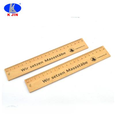 China 100% custom made wooden rulers eco-friendly high precision logo 20 cm eco-friendly for student for sale