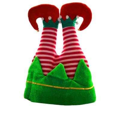 China Wholesale Festival Christmas Elf Hat With Bells Santa Hat Xmas Holiday Hat Holiday Party Supplies Novelty Ugly Christmas Decoration for sale