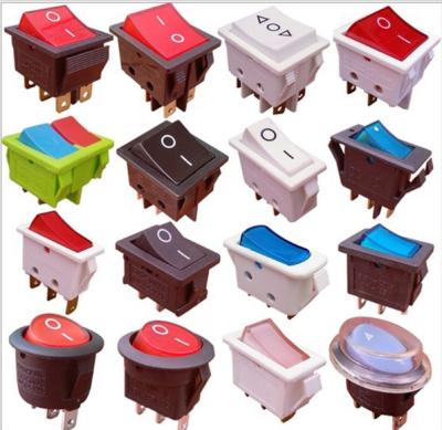 China Honest Power With Waterproof Red Illuminated Cap 16A 250VAC Rocker Switch 30x22 Panel Cut HPR12 for sale