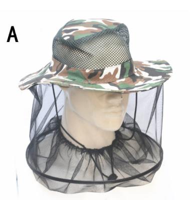 China HN03 Image Camouflage Mosquito Helmet Outdoor Ventilation Beekeeping Hat Repellent Mask for sale