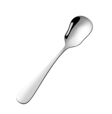 China Stainless Steel 13.5x3cm 20 Gram Customized Ice Cream Spoon Elegant Dessert Spoon for sale