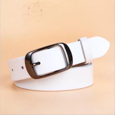 China Cowhide GB20 Women Lady Girls White Genuine Leather Waist Belt for sale