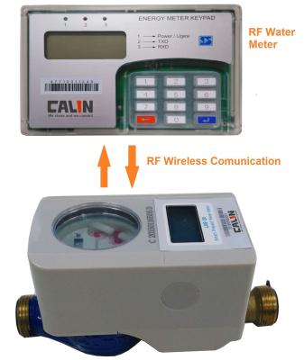 Cina Il contatore per acqua senza fili dell'esposizione LCD, metri pagati anticipatamente l'acqua determinati batteria ha spaccato la comunicazione di CIU rf in vendita